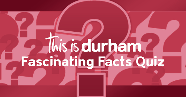 This is Durham Fascinating Facts Quiz background with question marks. 
